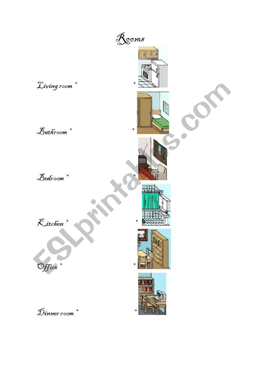 Rooms worksheet