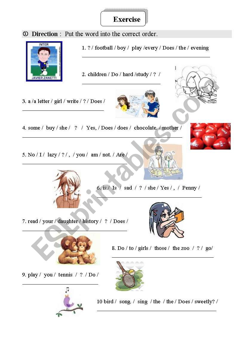 Present simple tense worksheet