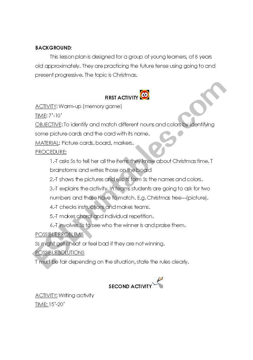 LESSON PLAN,FUTURE  worksheet