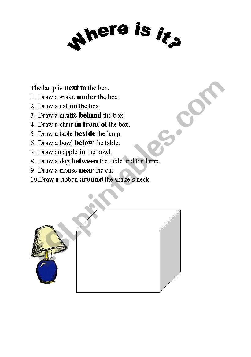 Where is it? worksheet