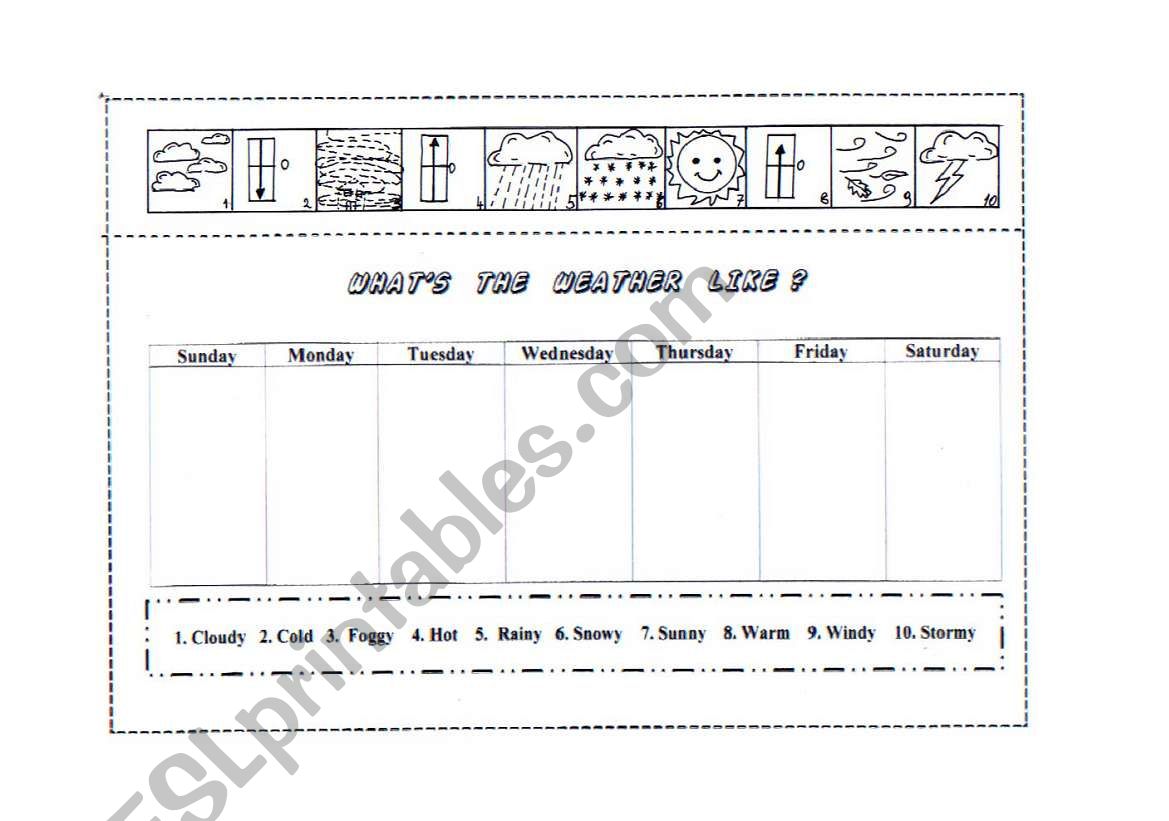 Whats the weather like? worksheet