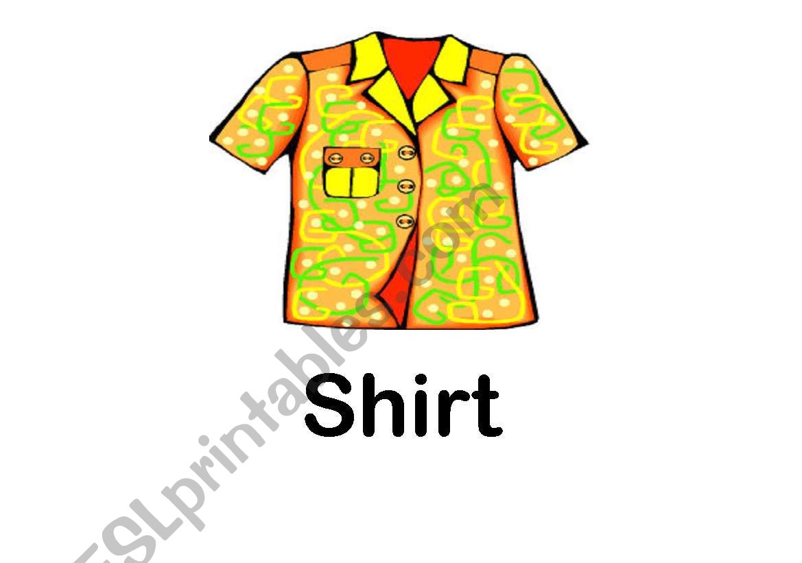 CLOTHES FLASHCARDS - PART8 worksheet