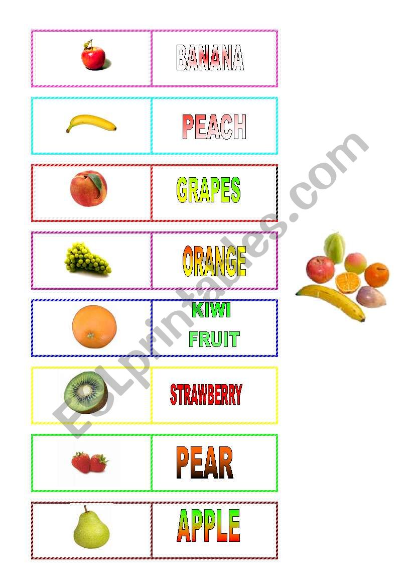 FRUIT DOMINO worksheet