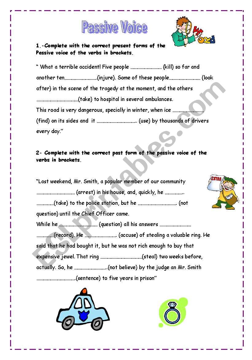 Passive voice worksheet