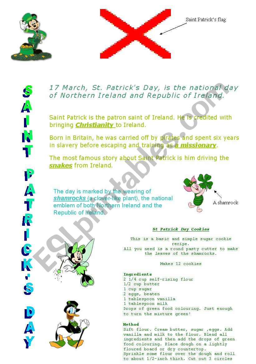 saint patricks day worksheet