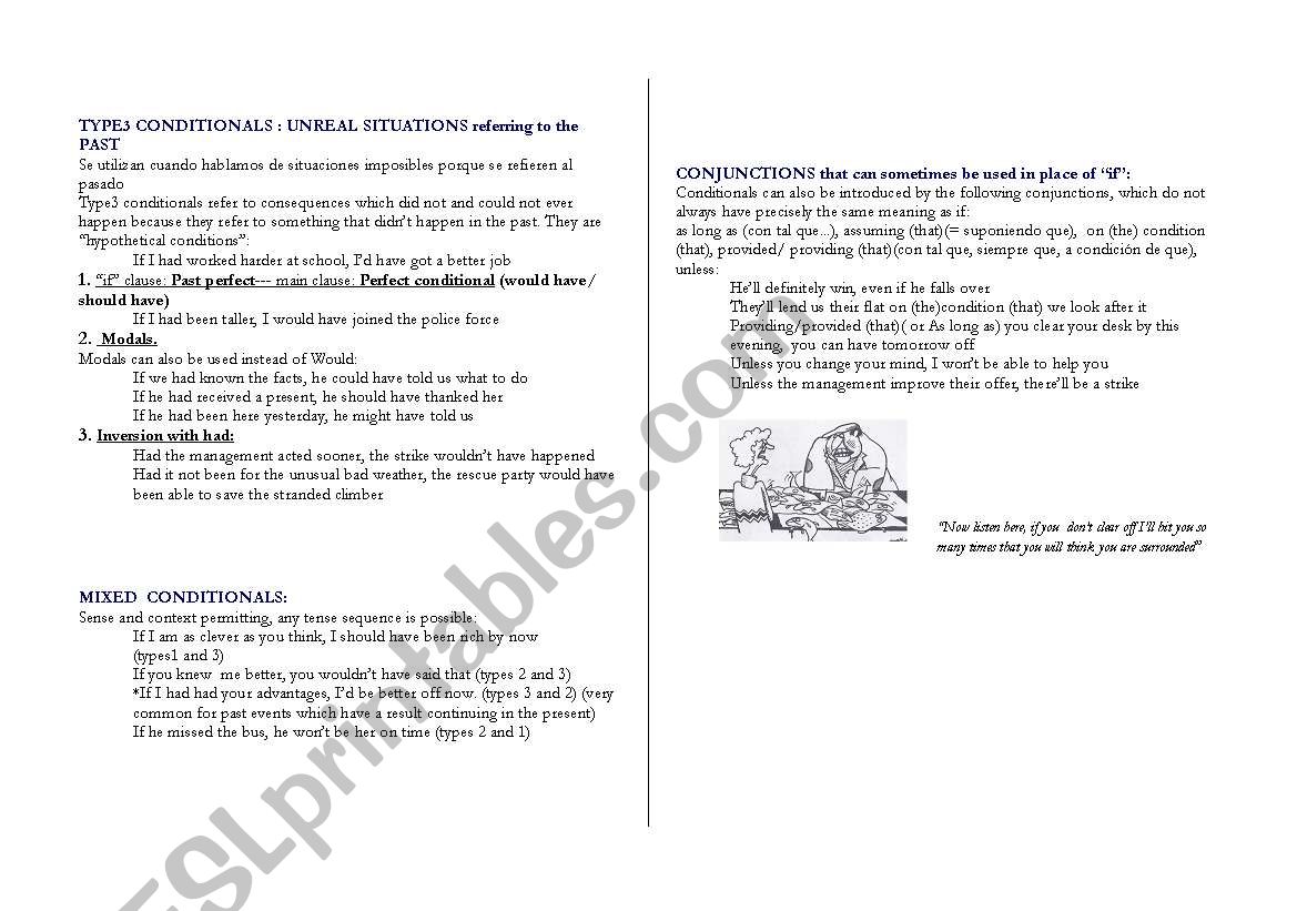 Conditionals 3 worksheet