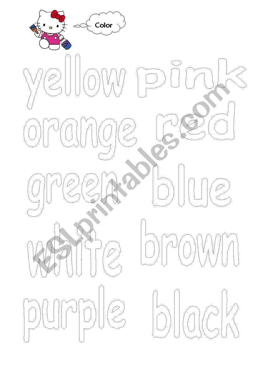 colors worksheet