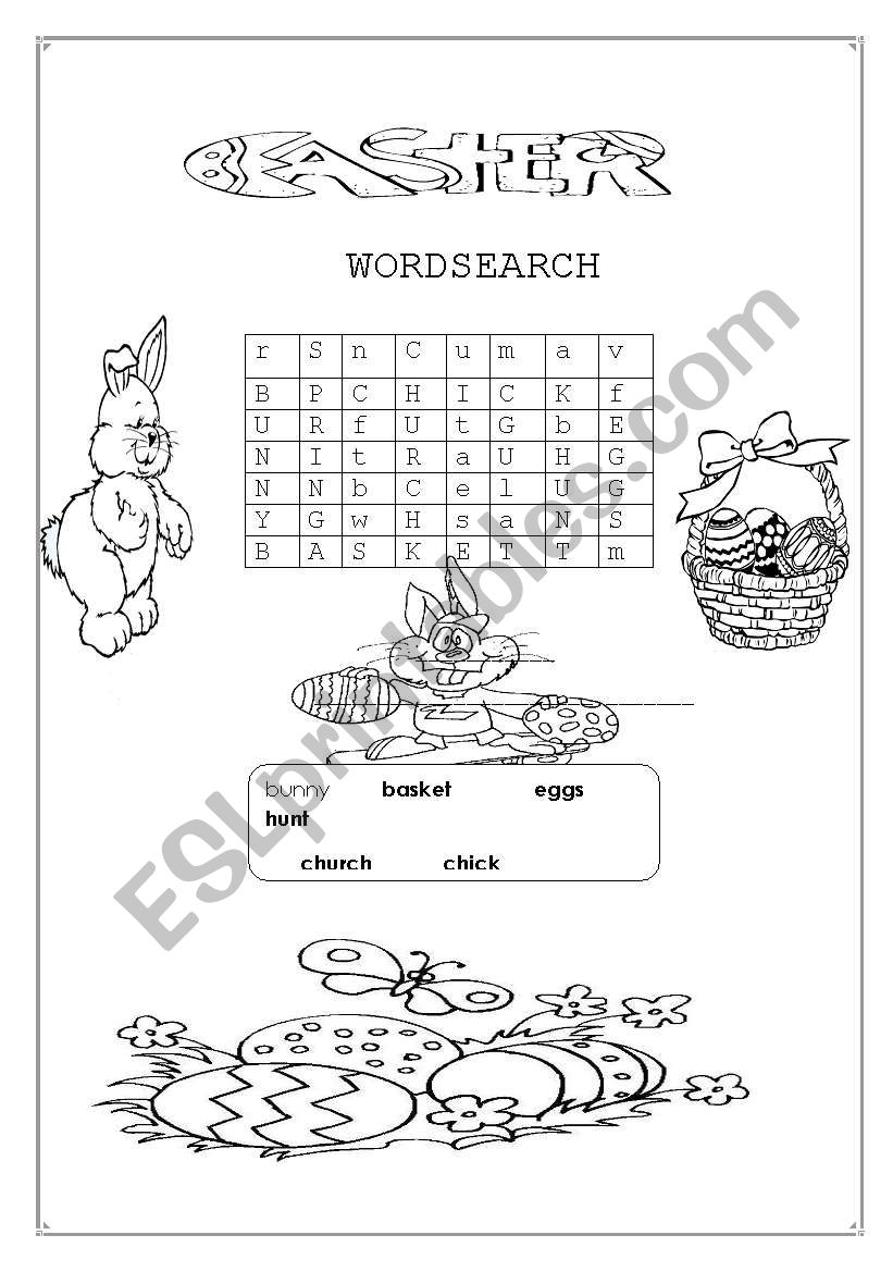 EASTER WORDSEARCH worksheet