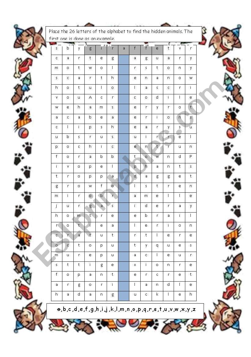 Animal Puzzle worksheet