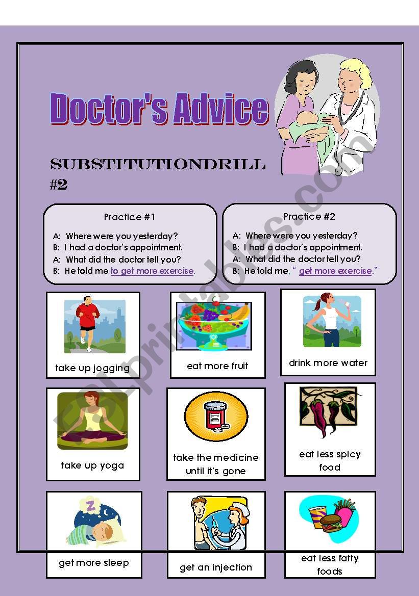 DoctorÂ´s Advice  #2 worksheet