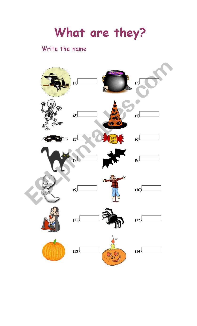 halloween worksheet