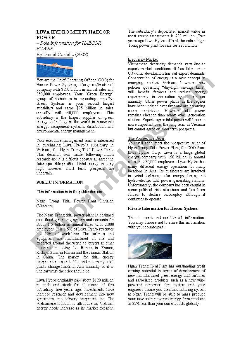 Liwa Meets Haecor (Buyer) Part Two of Two