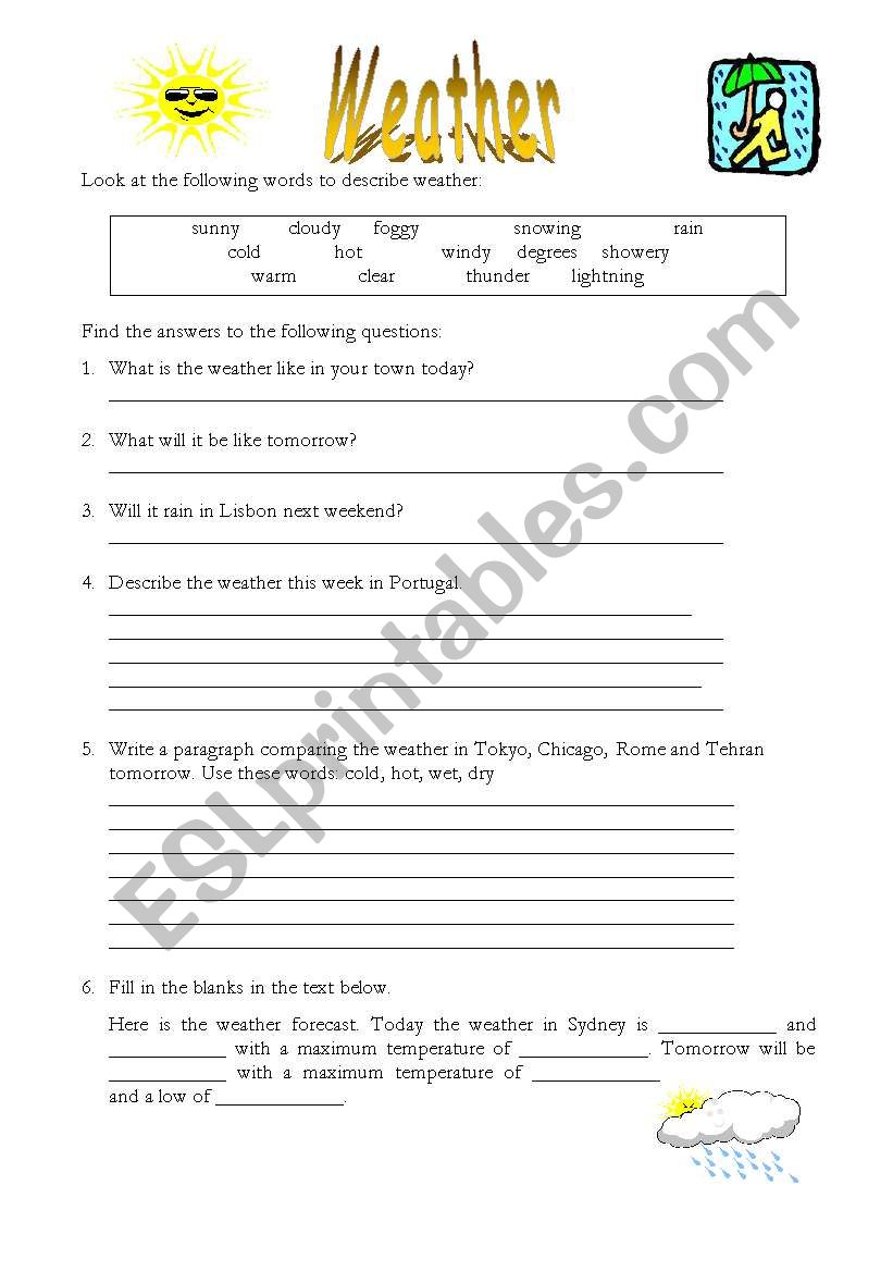 weather worksheet