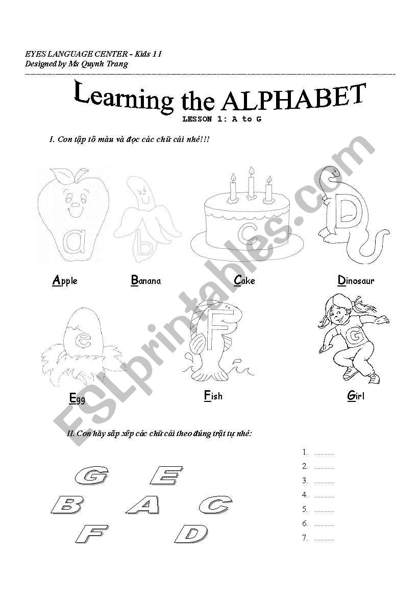Alphabet  worksheet