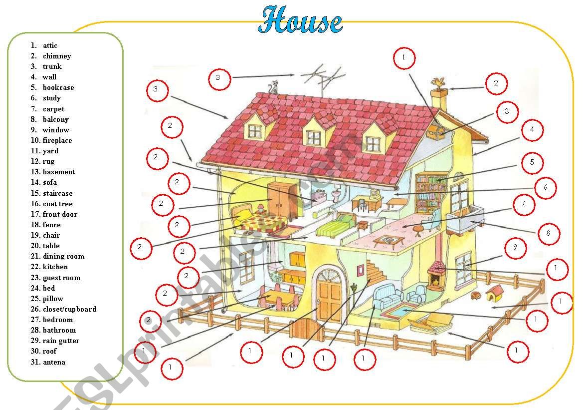 house worksheet