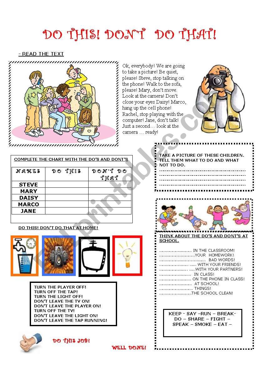 DO THIS! DONÂ´T DO THAT! - IMPERATIVES