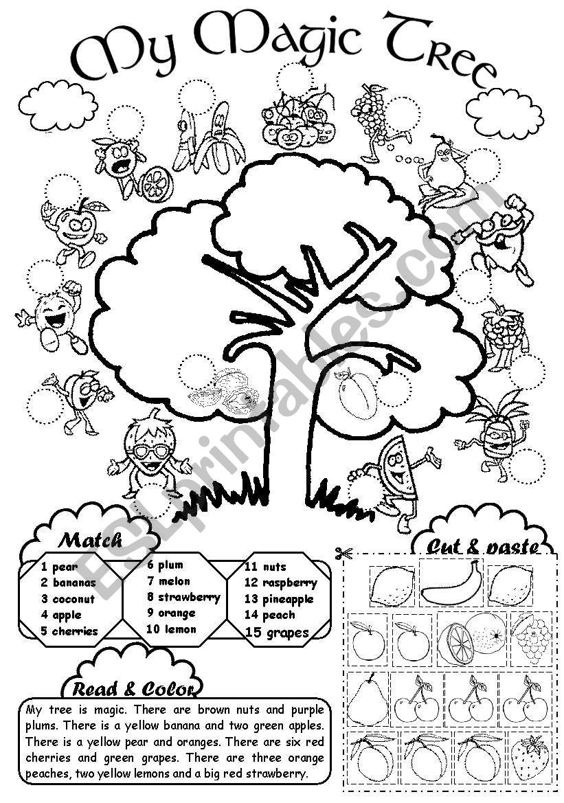 My Magic Tree (fruit) worksheet