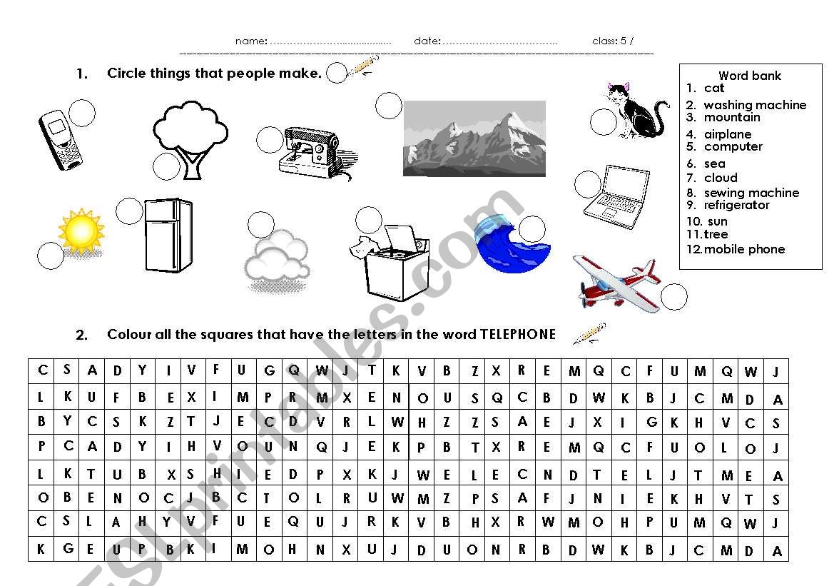 inventions worksheet