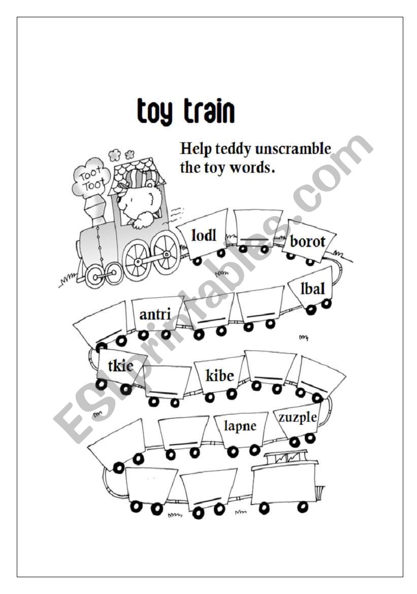 TOY TRAIN worksheet