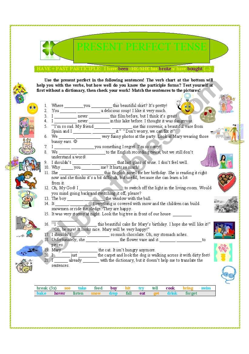 Present Perfect worksheet