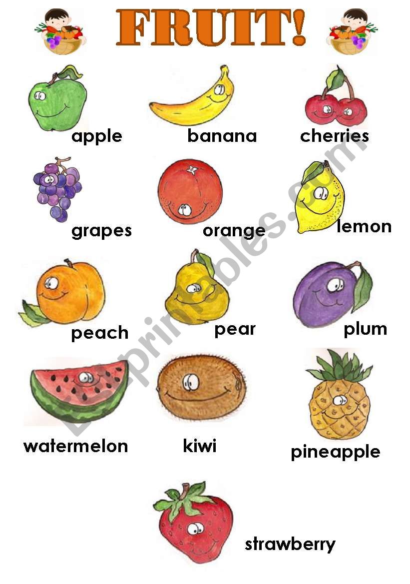 FRUIT! - CLASSROOM POSTER FOR KIDS