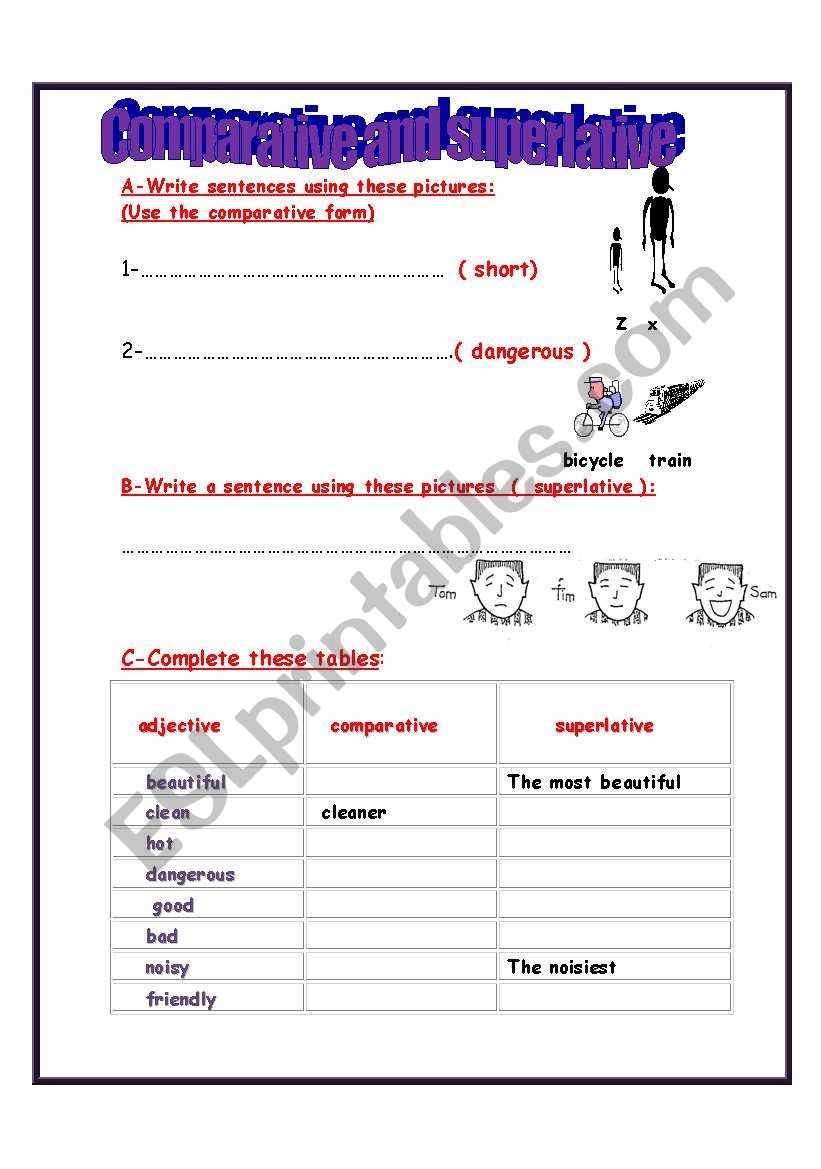 comparative+superlative exersices :)