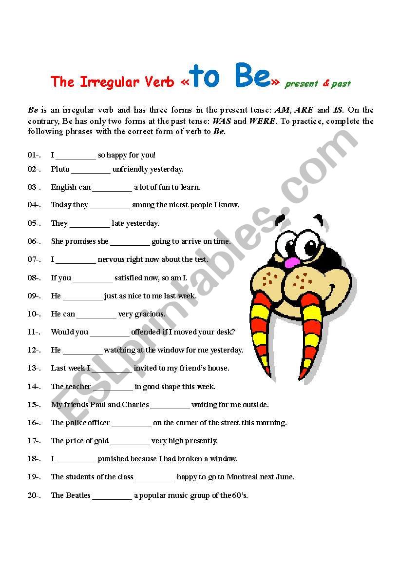 Verb to BE worksheet