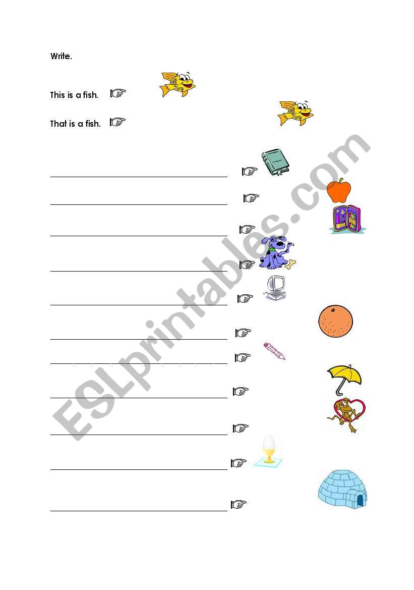 This is-That is worksheet
