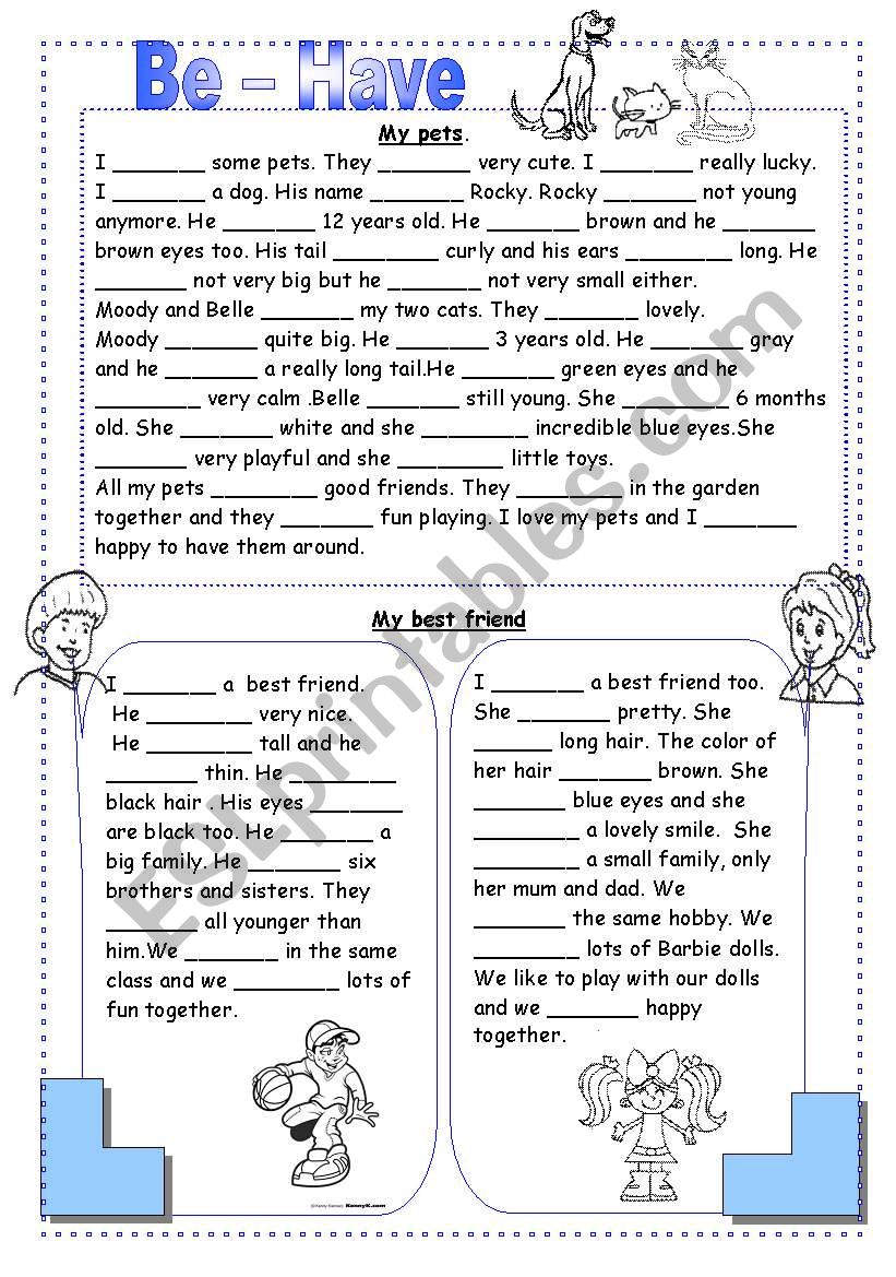 Be - Have worksheet