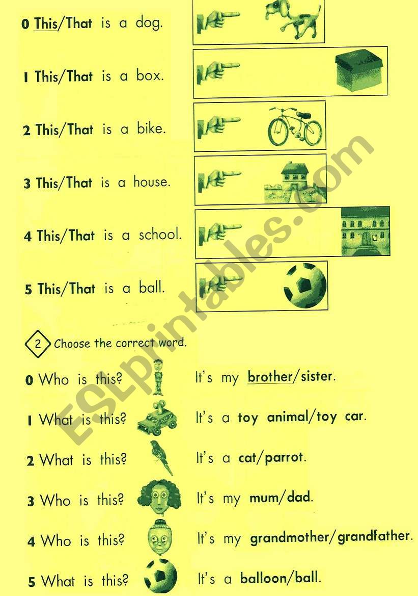 DEMONSTRATIVES  -CHOOSE THE CORRECT WORS.