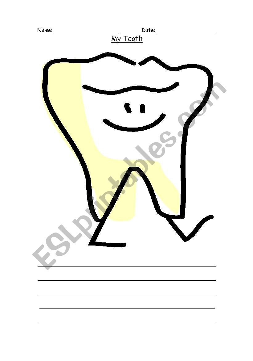 Tooth Connections worksheet