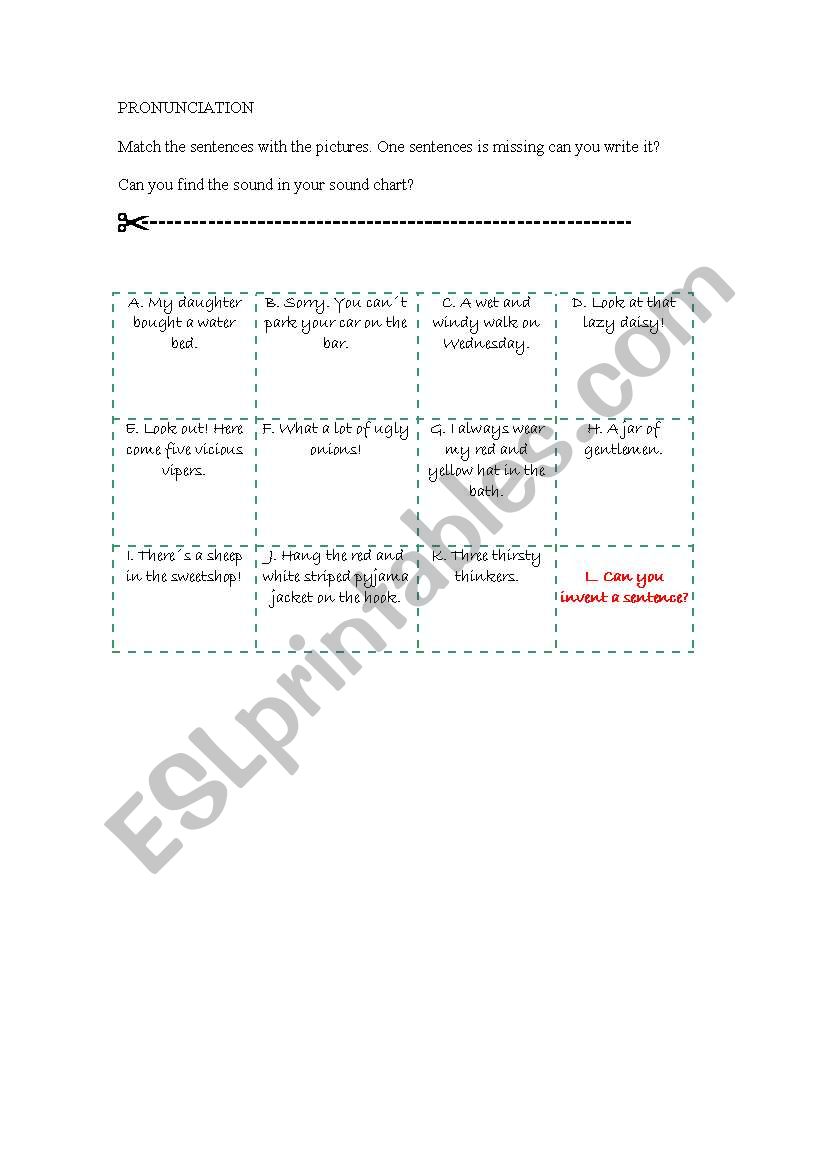 pronunciation worksheet