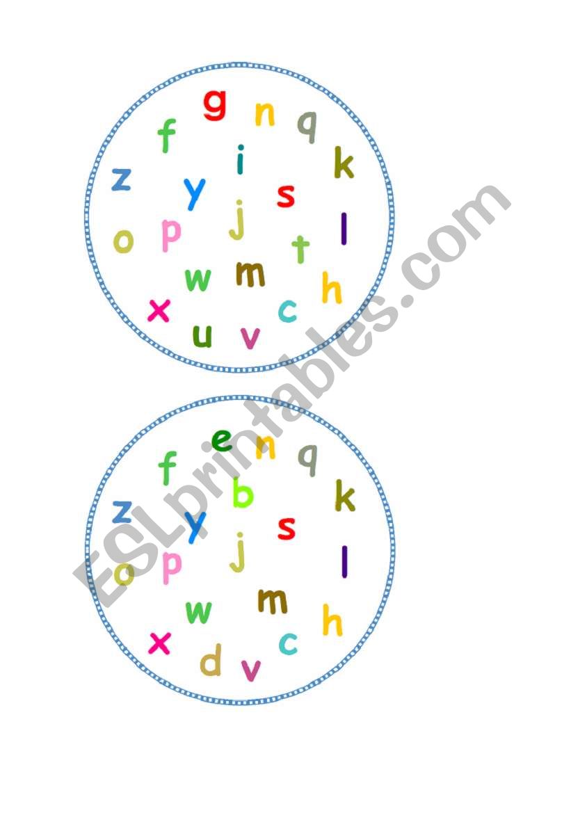 alphabet worksheet