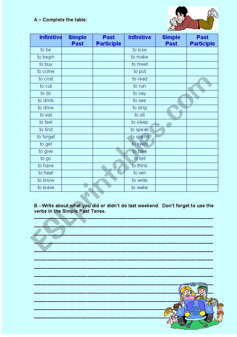 Writing - Simple Past worksheet