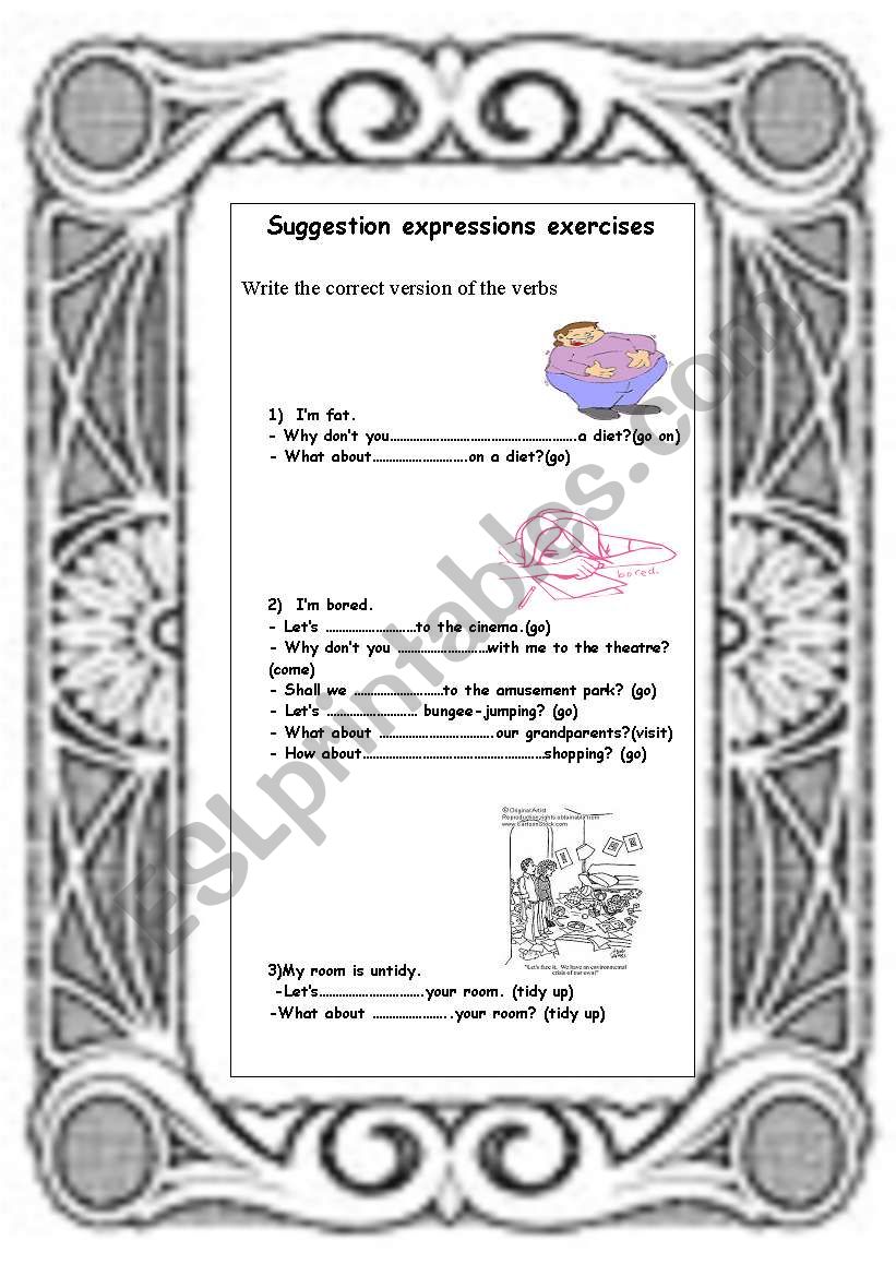 suggestion expressions and exercises