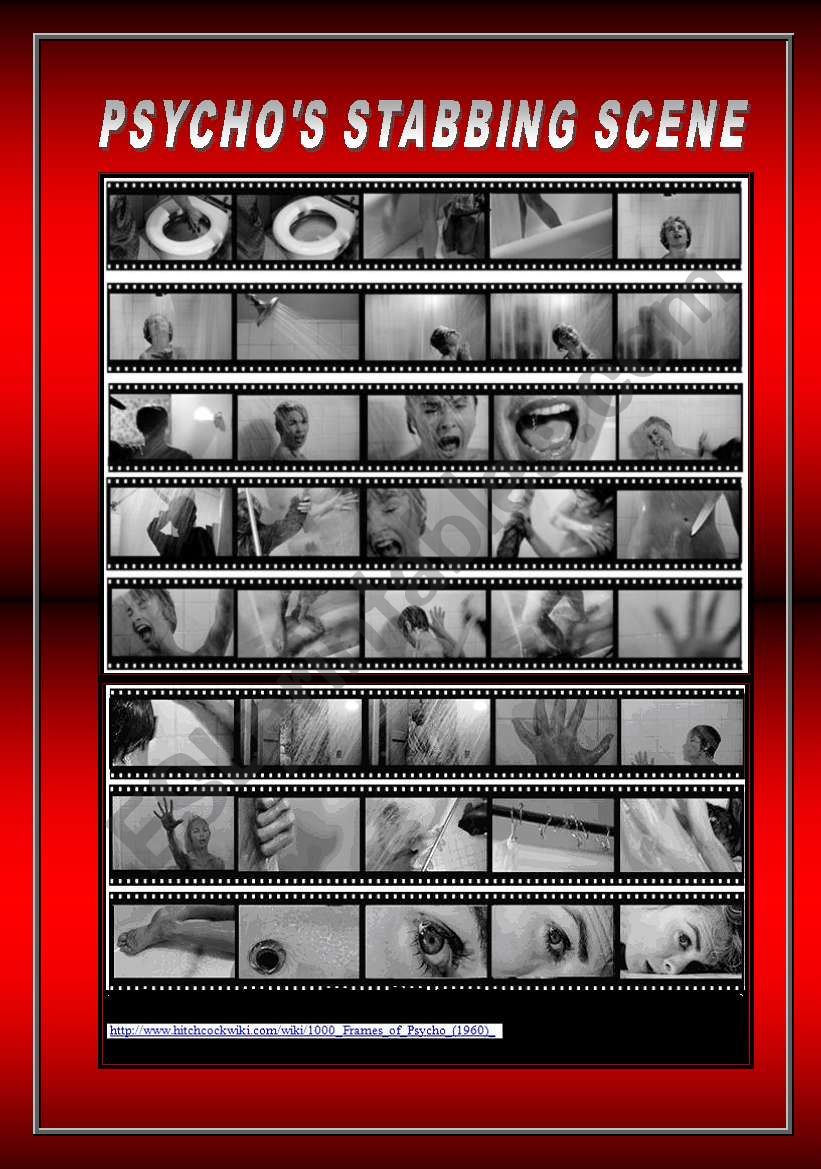 HITCHCOCKÂ´S PSYCHO (4/5)  (the shower scene- Movie session) (2 pages)