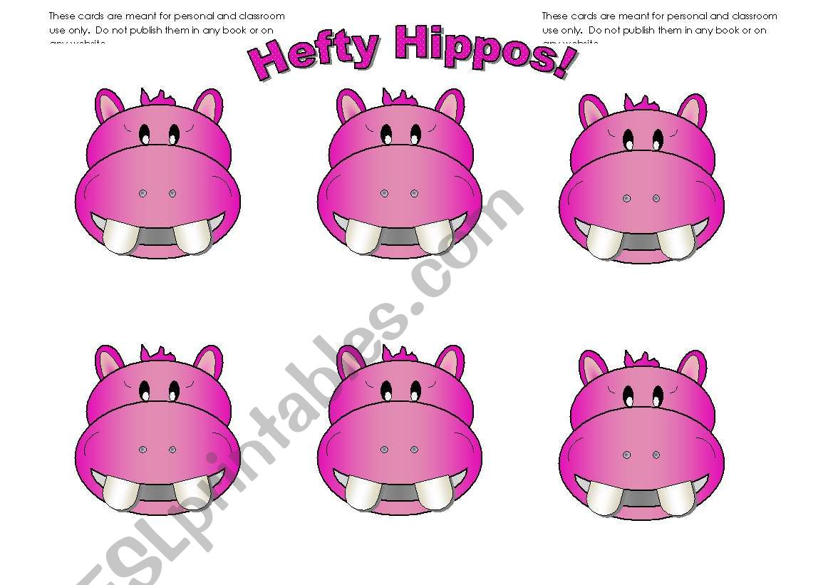 Hippo Cards Pink (Add your own text)
