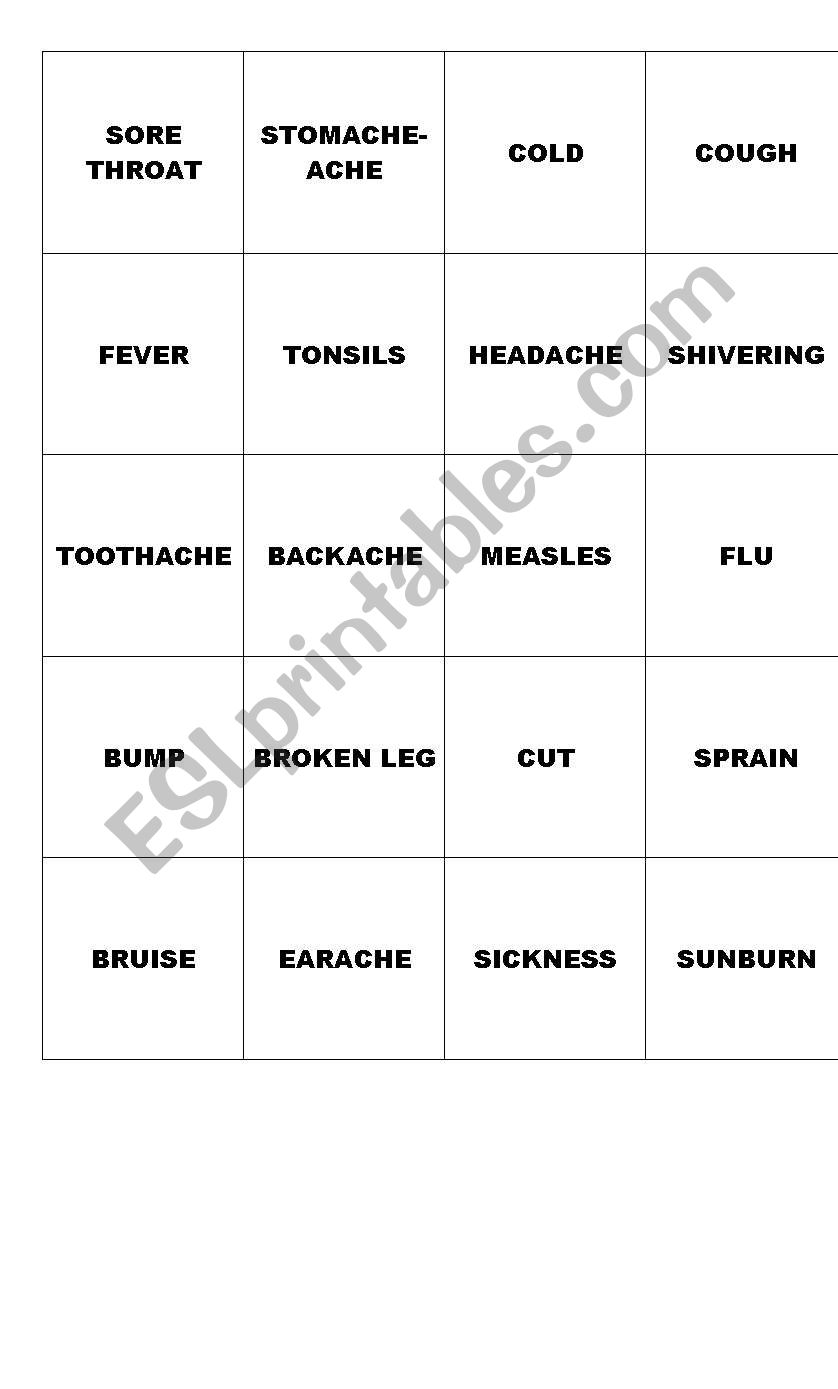 Memory game worksheet