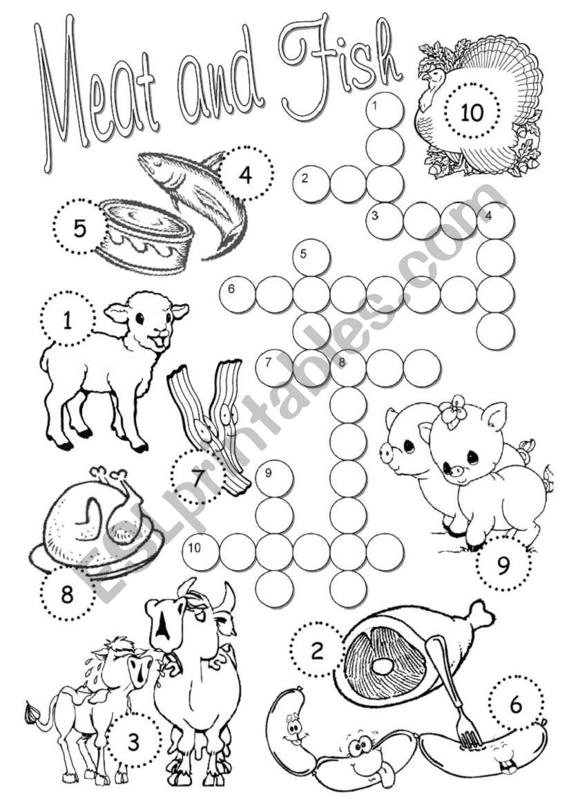 Meat and Fish worksheet