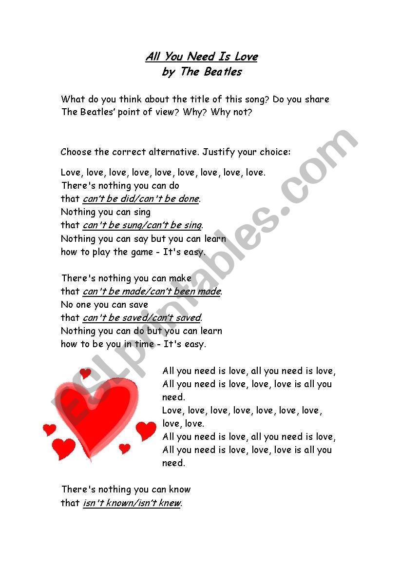 The Beatles – All You Need Is Love Lyrics