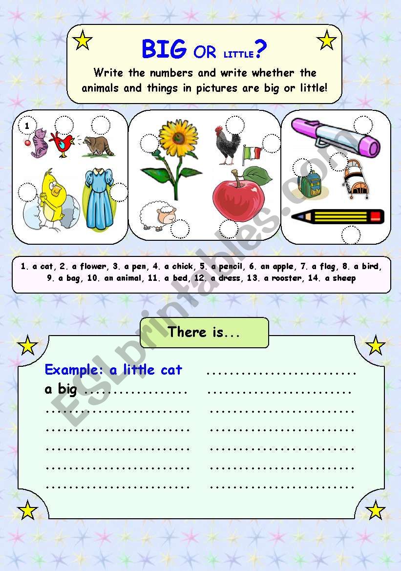 Big or Little Part 1 worksheet