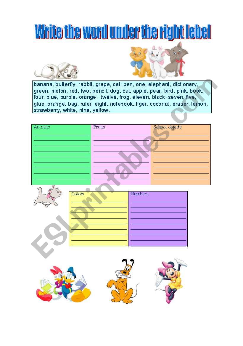 Vocabulary   worksheet