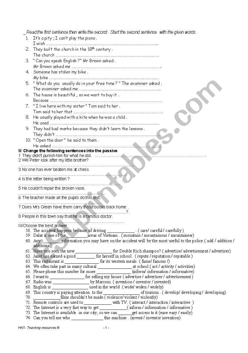 exercises for gifted students worksheet