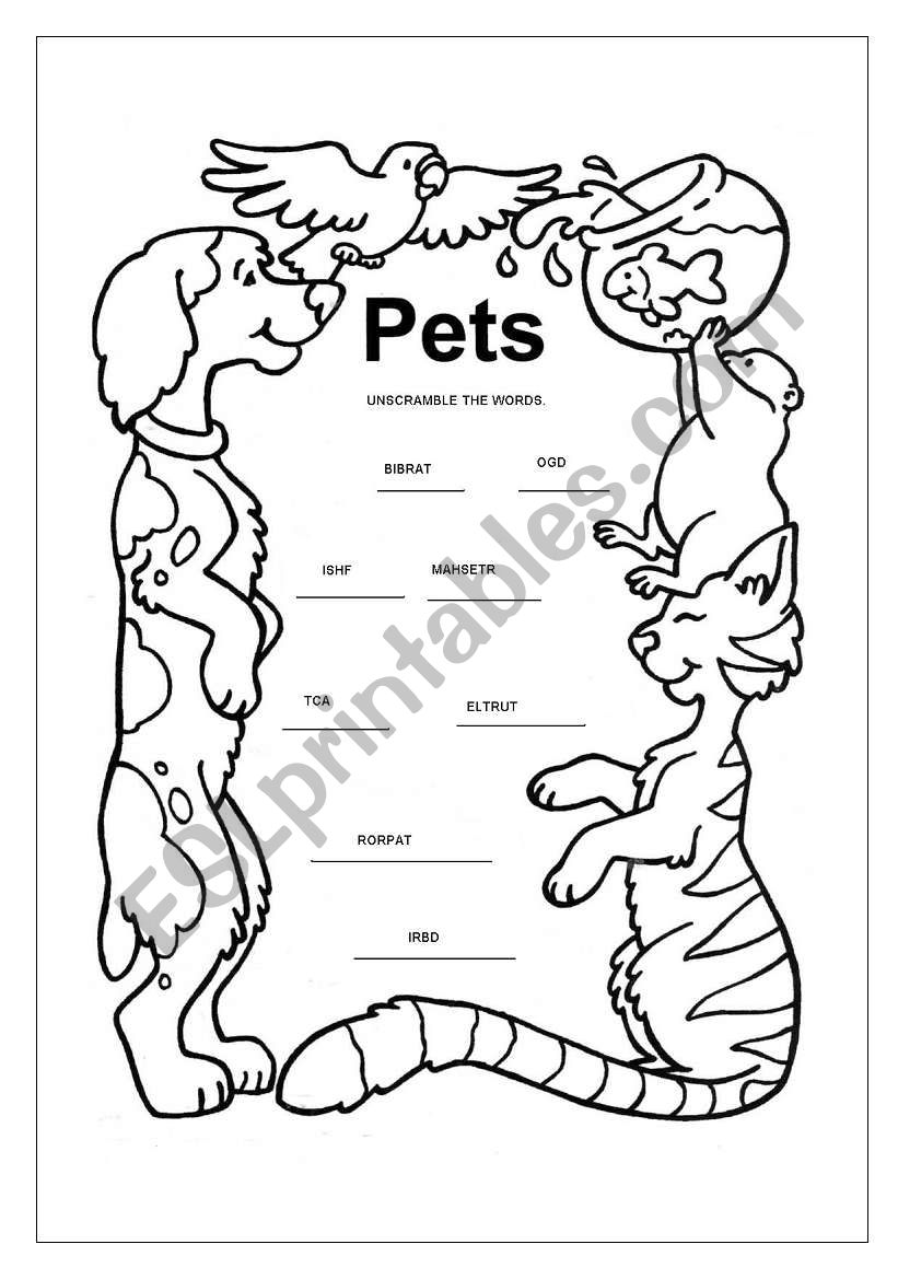 PETS worksheet