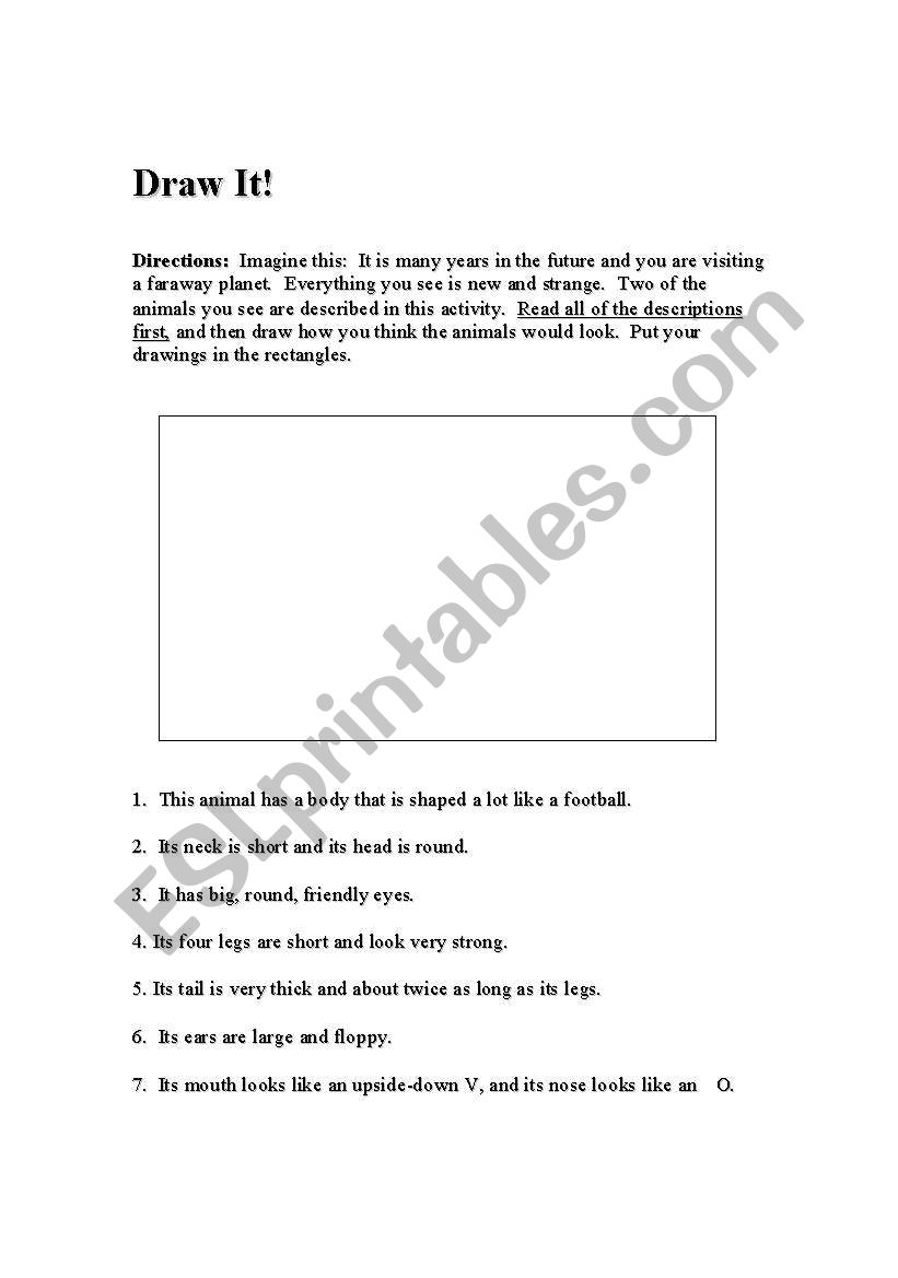 Draw It worksheet