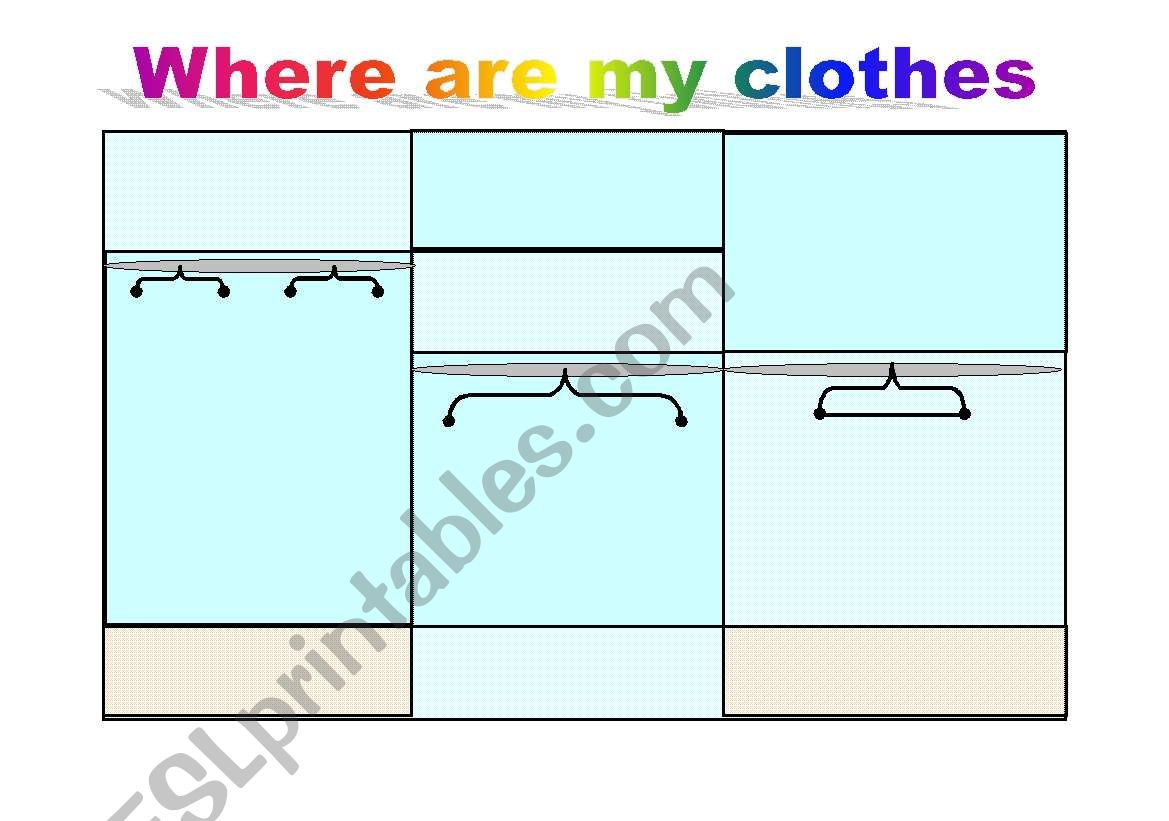 Draw the clothes worksheet