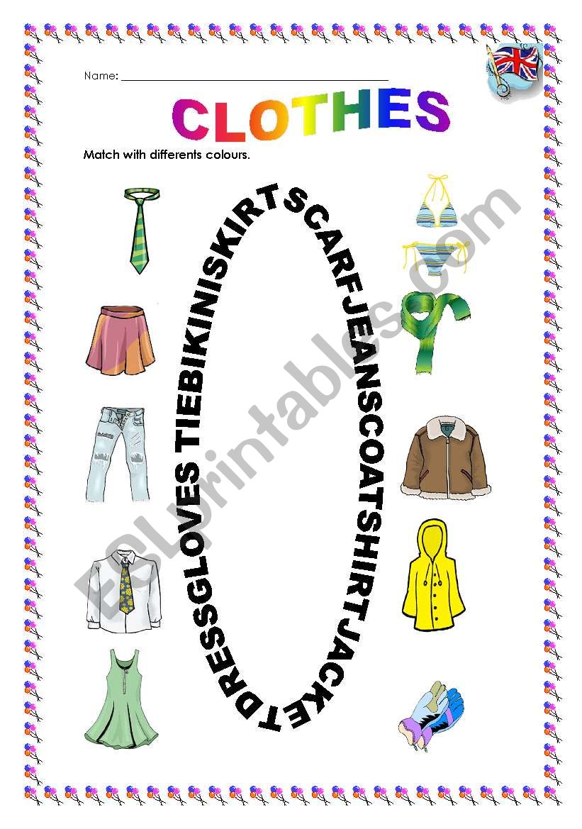 clothes 2  worksheet