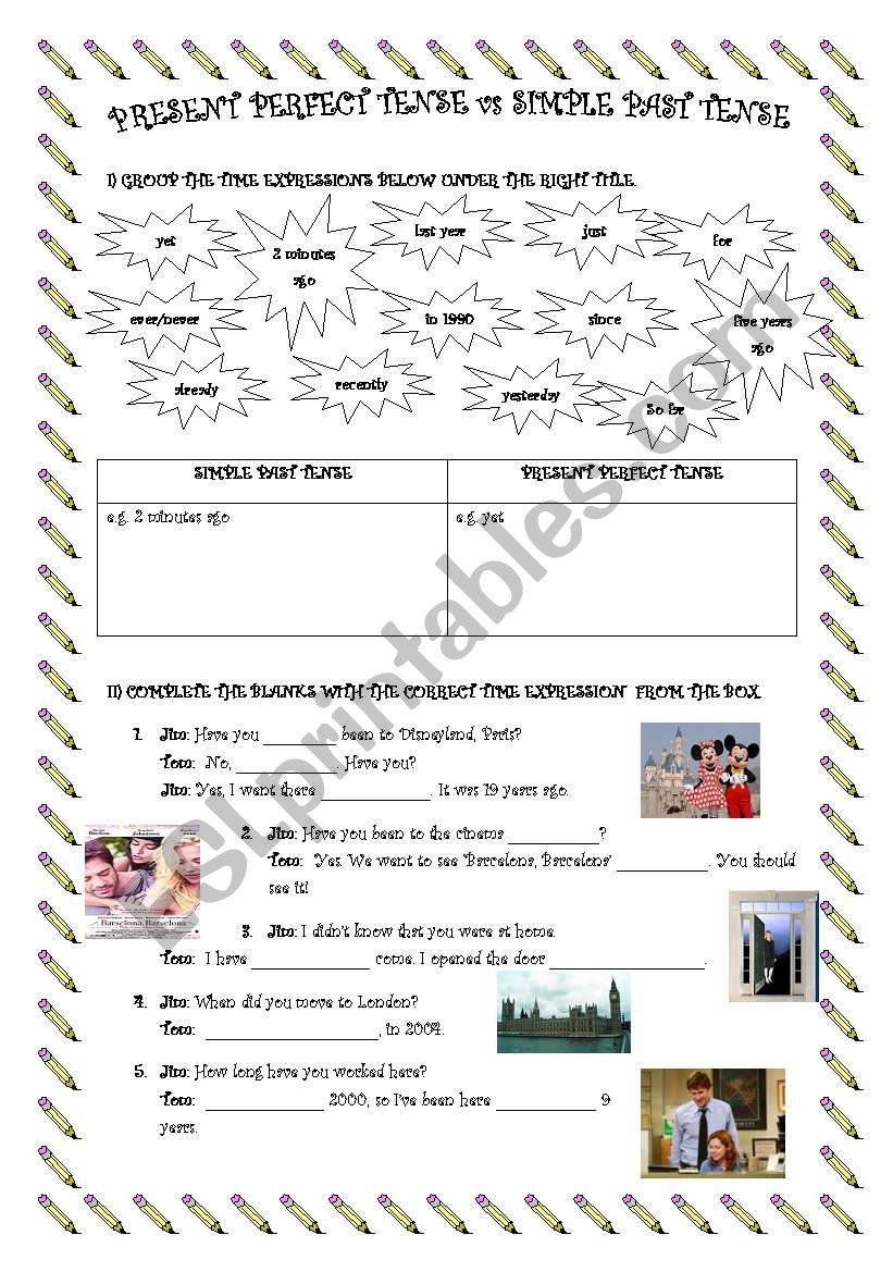 PRESENT PERFECT vs SIMPLE PAST TENSE