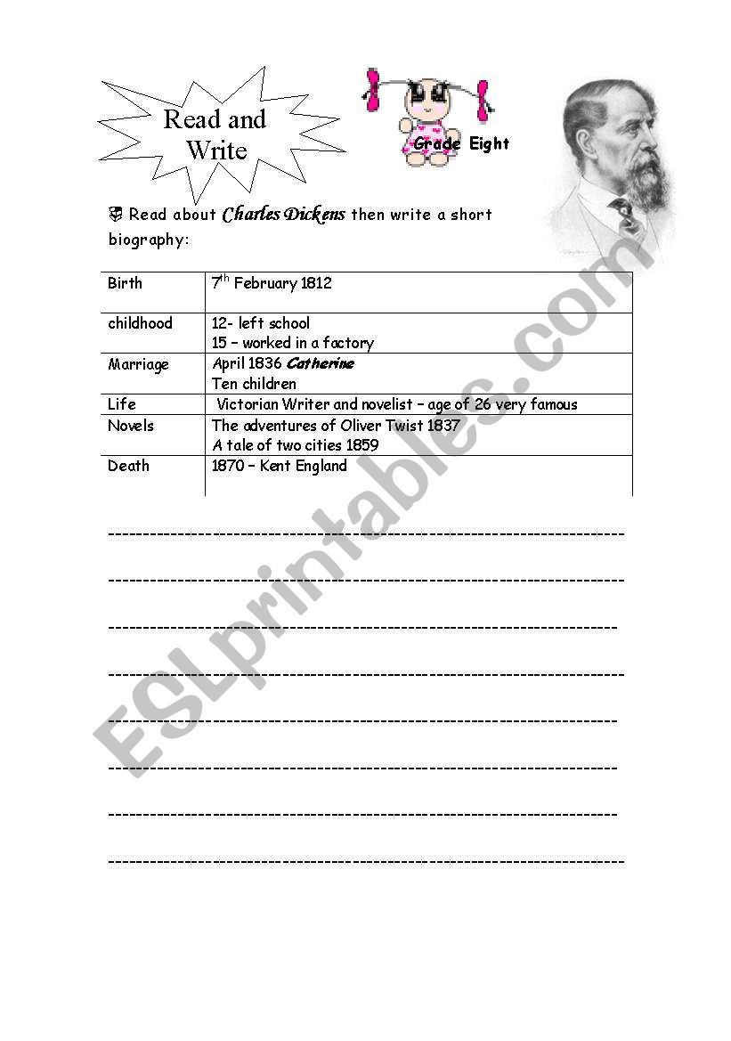 Charles Dickens worksheet