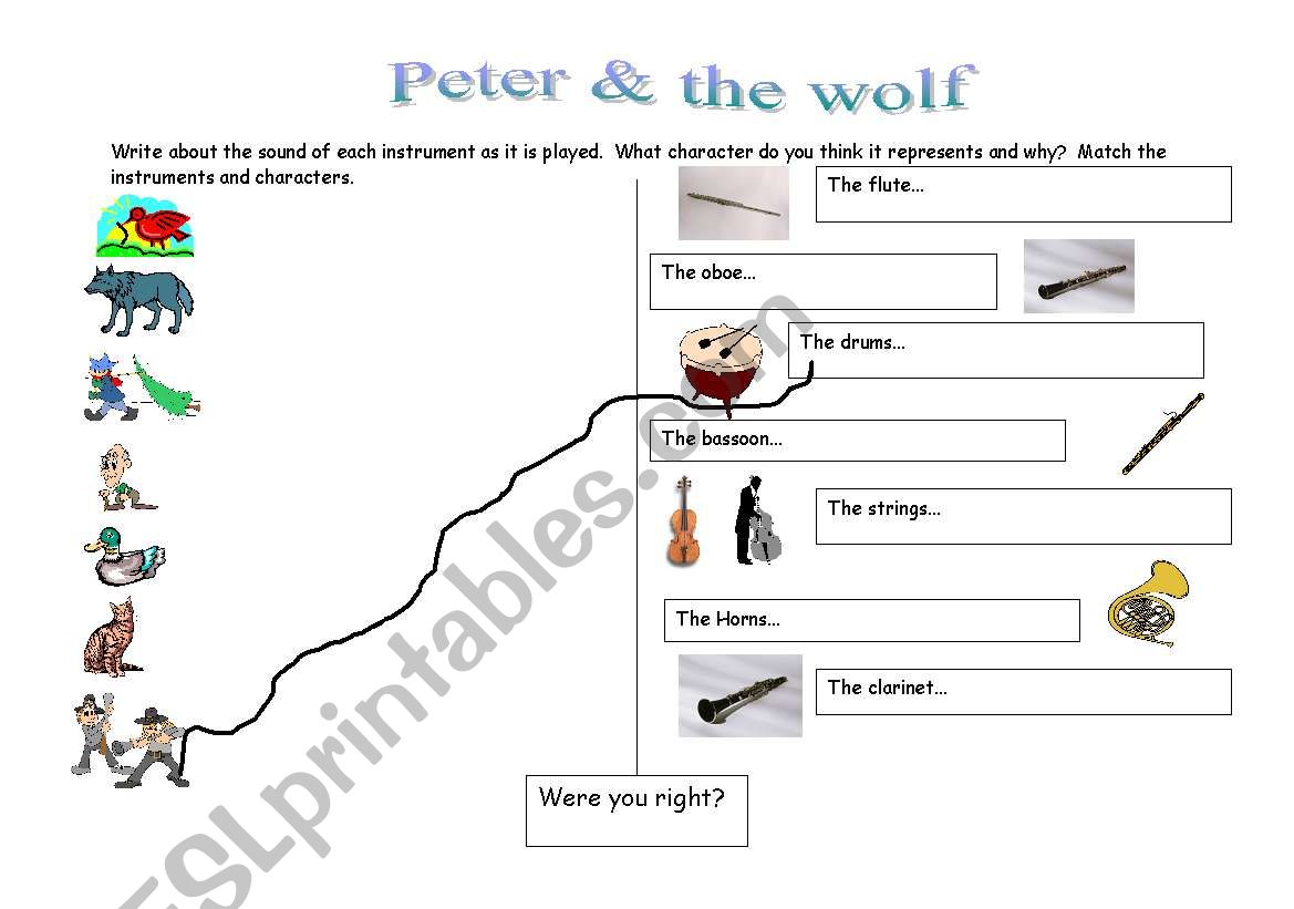 Peter and Wolf-part 2 worksheet